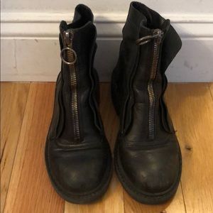 ASH combat boots zipper in front